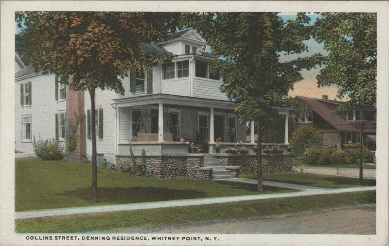 Collins Street Whitney Point New York NY Denning Residence c1920s F669 