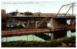 New York  Fulton Broadway Bridge looking West