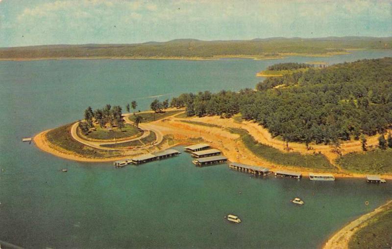 Lakeview Arkansas Boat Dock and Marina Vintage Postcard J46901