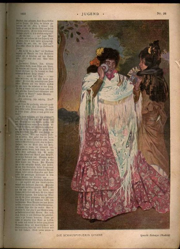 231314 GERMANY ART NOUVEAU JUGEND magazine 1902 #38 Virchow