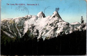 Canada The Lions Alt 6500 Ft Vancouver British Columbia Vintage Postcard 09.79