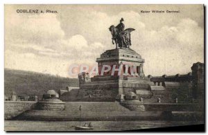 Old Postcard Koblenz a Rhein Kaiser Wilhelm Denkmal