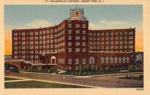 Asbury Park New Jersey Berkeley Carteret Exterior Linen Antique Postcard K19673