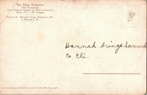 Hannah Brings Samuel to Eli The Holy Scripture Rob Leinweber Postcard J50 