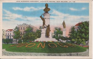 New Orleans LA, Monument to J McDonogh, 1935, Educator, Slavery & Black History