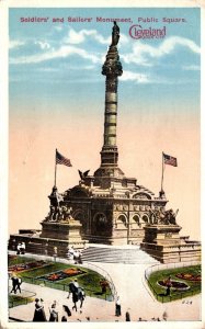 Ohio Cleveland Public Square Soldiers and Sailors Monument 1915