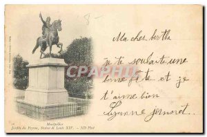 Old Postcard Montpellier Garden of Peyrou Statue of Louis XIV