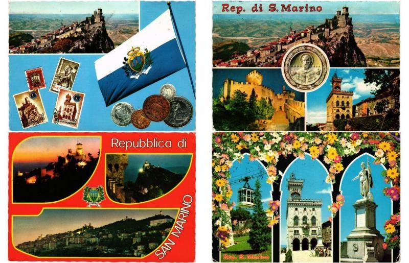 SAN MARINO ITALY 95 MODERN / VINTAGE POSTCARDS ALL POSTALLY USED 1950-1990