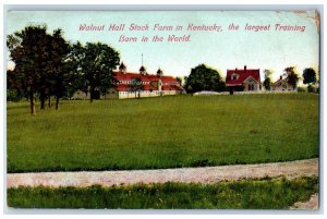 Walnut Hall Stock  Farm In Kentucky KY, Largest Training Barn Vintage Postcard
