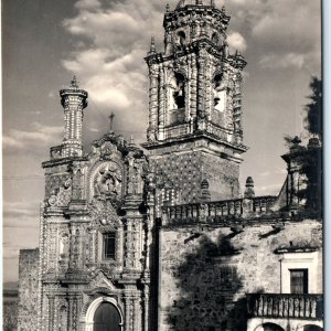 c1940s San Andrés Cholula, Mexico SHARP RPPC Church San Francisco Acatepec A163