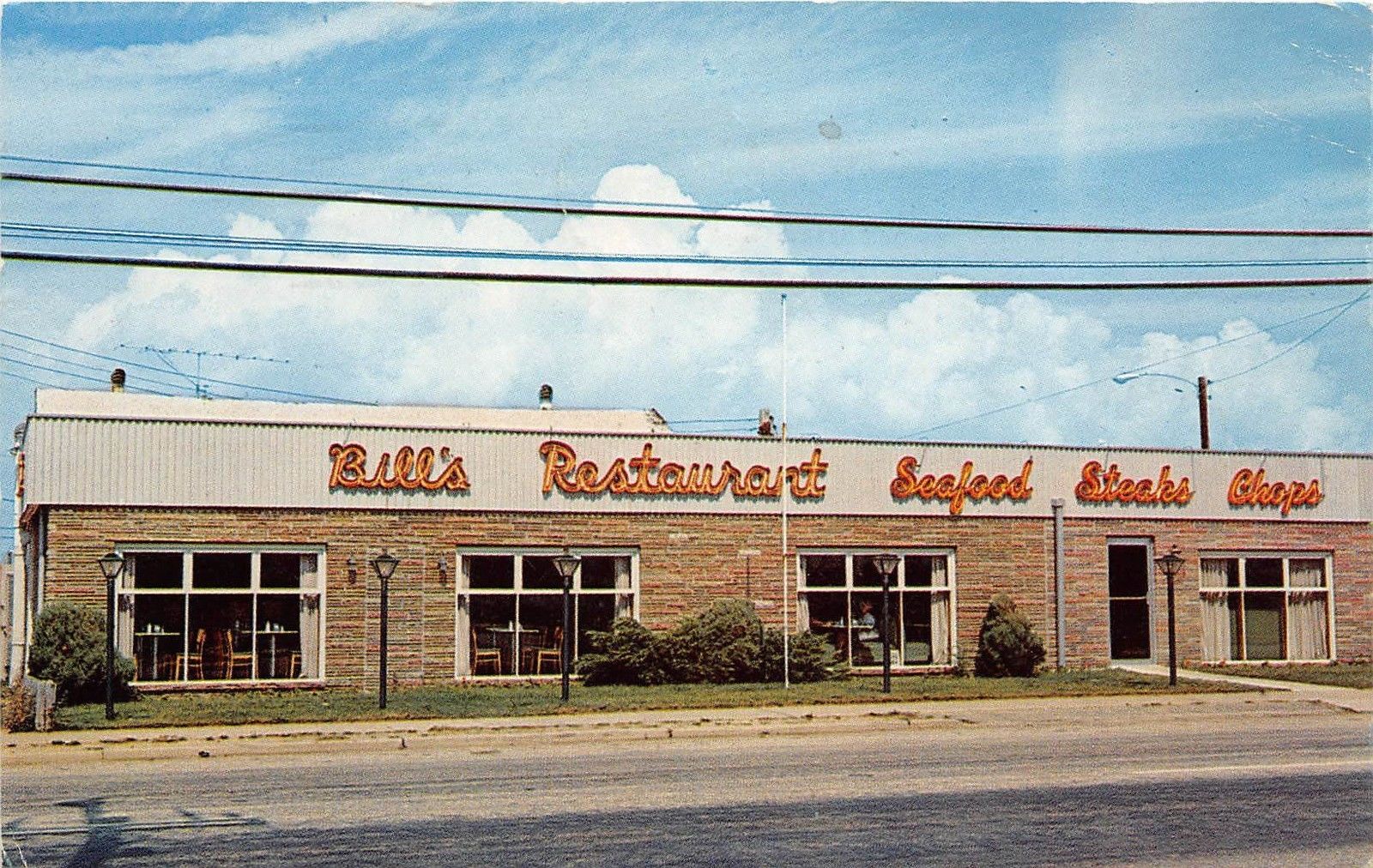 E9/ Surf City New Jersey NJ Postcard 1966 Bill's Restaurant Roadside