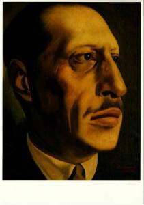 Igor Stravinsky in 1933 Portrait by Vassily Shukhayev Art Postcard