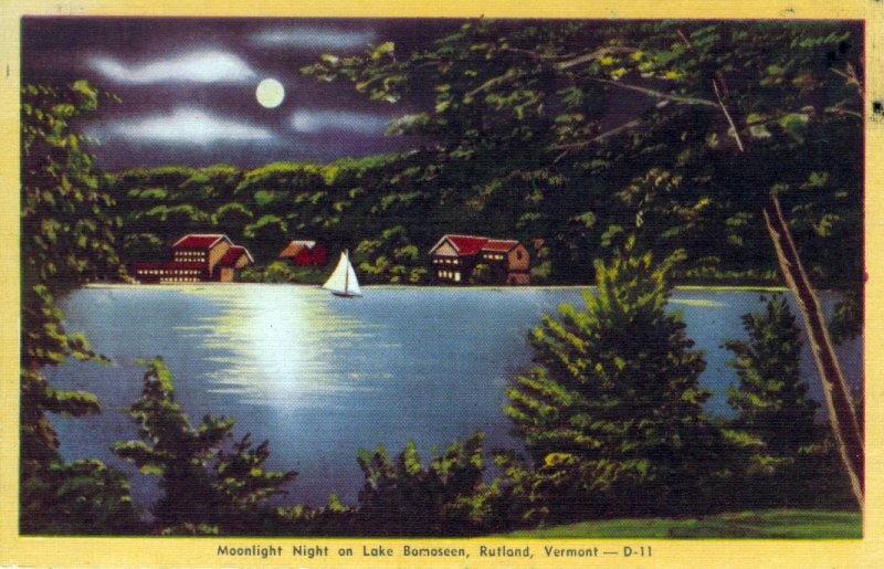 [ Linen ] US Vermont Rutland - Moonlight Night