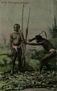 philippines, Wild Negritos, Archer, Bow and Arrow (1910s) Postcard