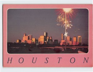 Postcard Night Skyline, Houston, Texas