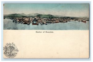 c1905 A View Of Harbor Of Honolulu Hawaii HI Unposted Antique Postcard 