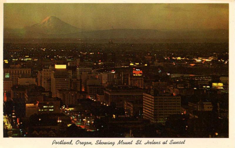 OR - Portland. Mt. St. Helens in background