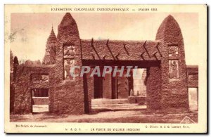 Old Postcard Paris International Colonial Exposition in 1931 the village gate...