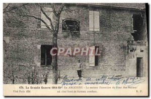 Postcard Old Forest In Argonne forestry house Four monks