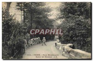 Postcard Old Paris Parc Montsouris Between the Rocks