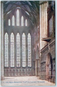 c1910s York, England Minster Five Sisters Window Gothic Cathedral Interior A343