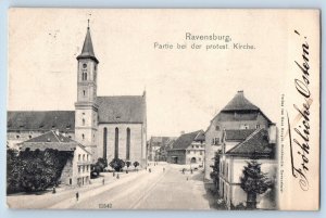 Ravensburg Baden-Württemberg Germany Postcard Part of The Protest Church 1908