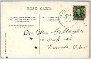 Wicklow Ireland 1906 Postcard Promenade Strollers Ocean