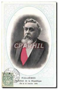 Postcard Old Fallieres President of the Republic