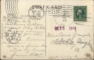 Dutch Girl & Dachshund Dog c1910 Postcard