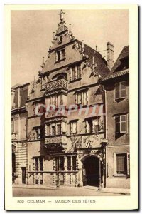 Old Postcard Colmar Maison Des Tetes