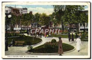 VINTAGE POSTCARD Public Public garden Park Wilkes Bars