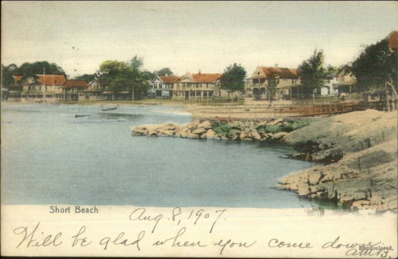 Short Beach CT Shorefront Homes 1907 Used Postcard 