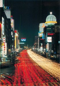 Japan Postcard ginza at night
