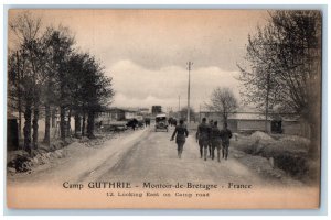 Montoir-De Bretagne France Postcard Camp Guthrie Looking East on Camp Road c1910