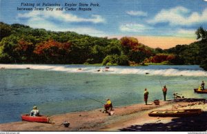 Iowa Fishing At Palisades Kepler State Park Between Iowa City and Cedar Rapid...