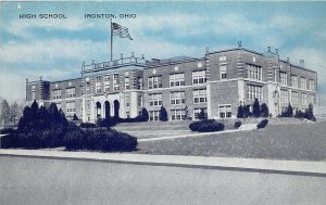 J56/ Ironton Ohio Postcard c1940 High School Building 187