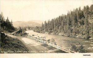 1930's PATTERSON #400 Rogue River Cracker Lake Hwy RPPC postcard 1150 Patterson