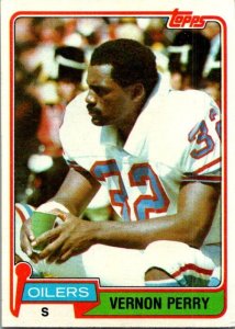 1981 Topps Football Card Vernon Perry Houston Oilers sk10345
