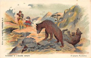 Chasse A L'Ours Brun Bear Advertising Unused 