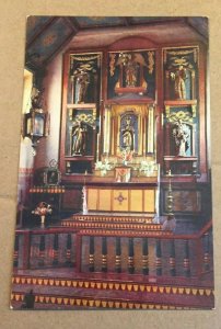 UNUSED POSTCARD  - SAN GABRIEL MISSION ALTAR, CAL. - BY UNION OIL - 76 GASOLINE