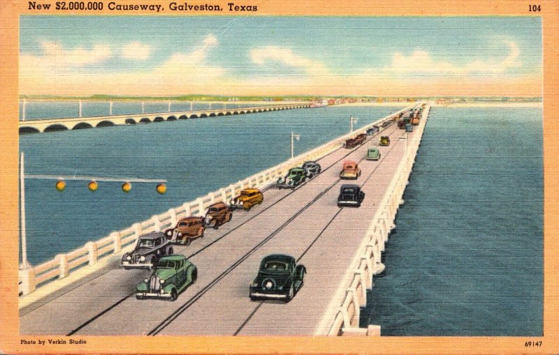 Texas Galvston New $ 2,000,000 Causeway