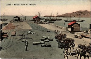 PC MAALA ADEN VIEW OF WHARF YEMEN (a32164)