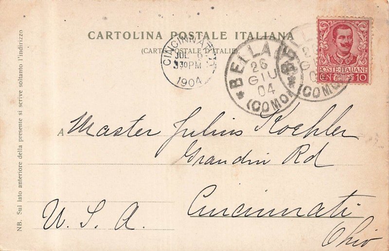 LAGO di COMO LOMBARDY ITALY~CADENABBIA~1904 Stoppani Fils POSTCARD