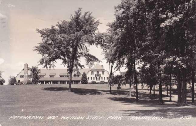 RPPC Potawatomi Inn at Ponagon State Park - Angola IN, Indiana - pm 1944