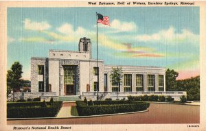 VINTAGE POSTCARD HALL OF WATERS & SPA EXCELSIOR SPRINGS MISSOURI