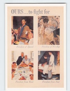 Postcard Ours . . . to fight for By N. Rockwell, Imperial War Museum, England