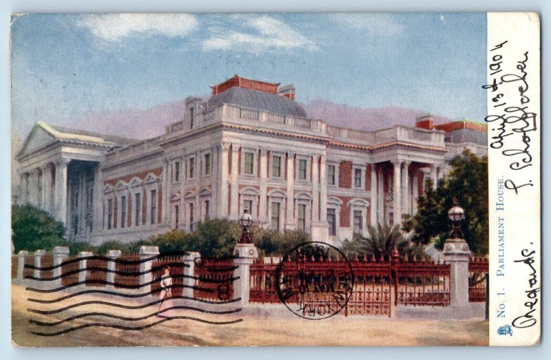 Cape Town South Africa Postcard No.1 Parliament House 1904 Capetown Tuck Art