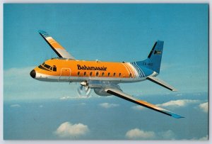 Airplane Postcard Bahamasair Airlines HS Hawker Siddeley 748 C6BED In Flight BX1