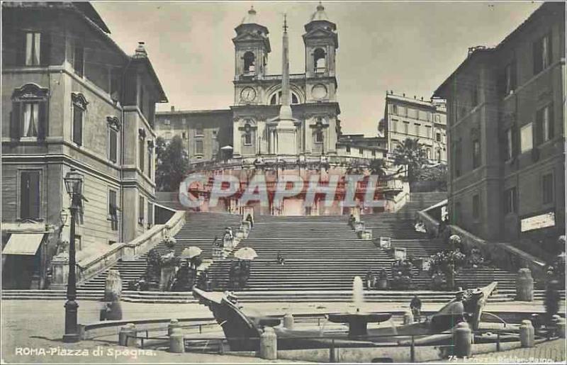  Vintage Postcard Roma - Piazza di Spagne