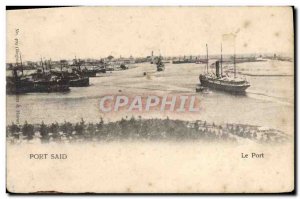 Old Postcard Port Said Port Boat